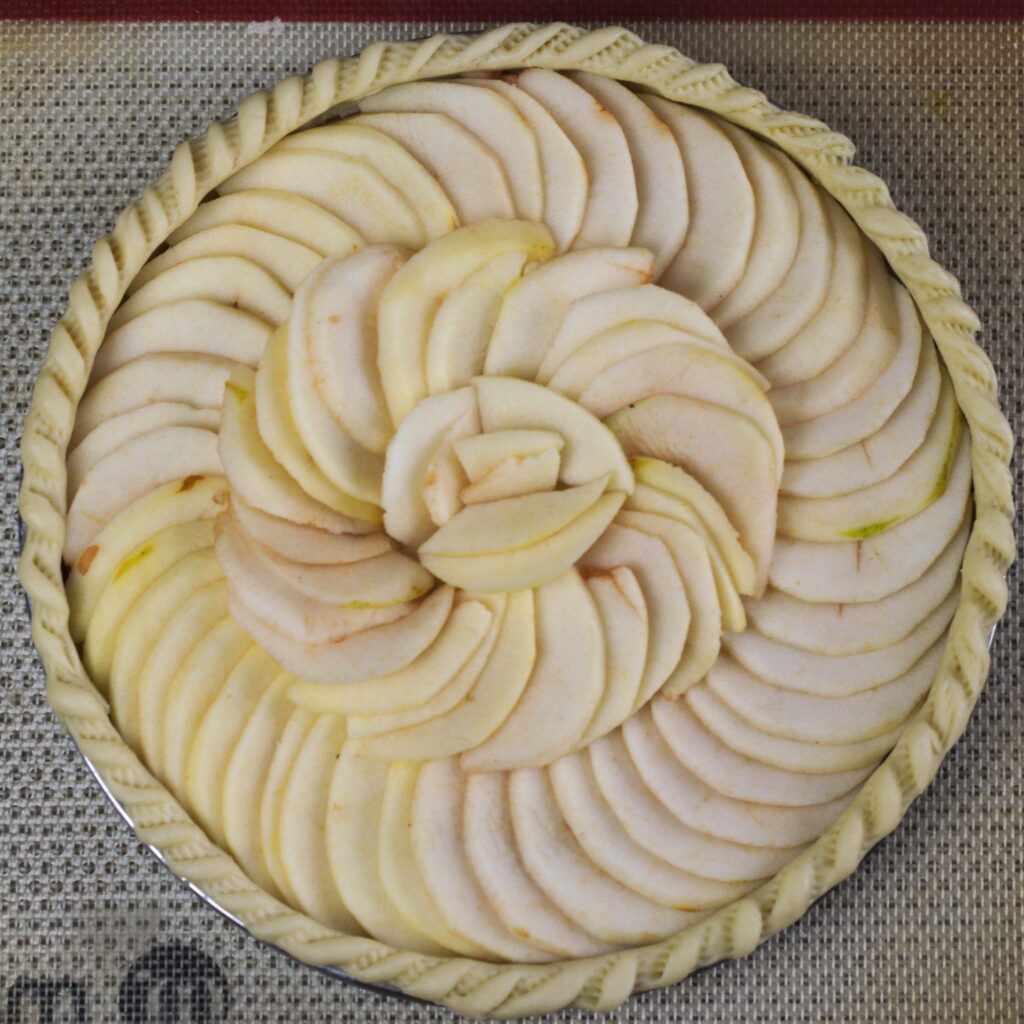 tarte aux pommes avant cuisson