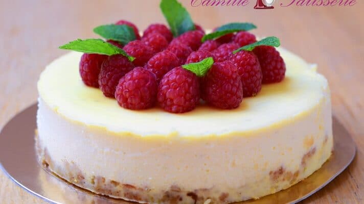 Cheesecake citron framboises